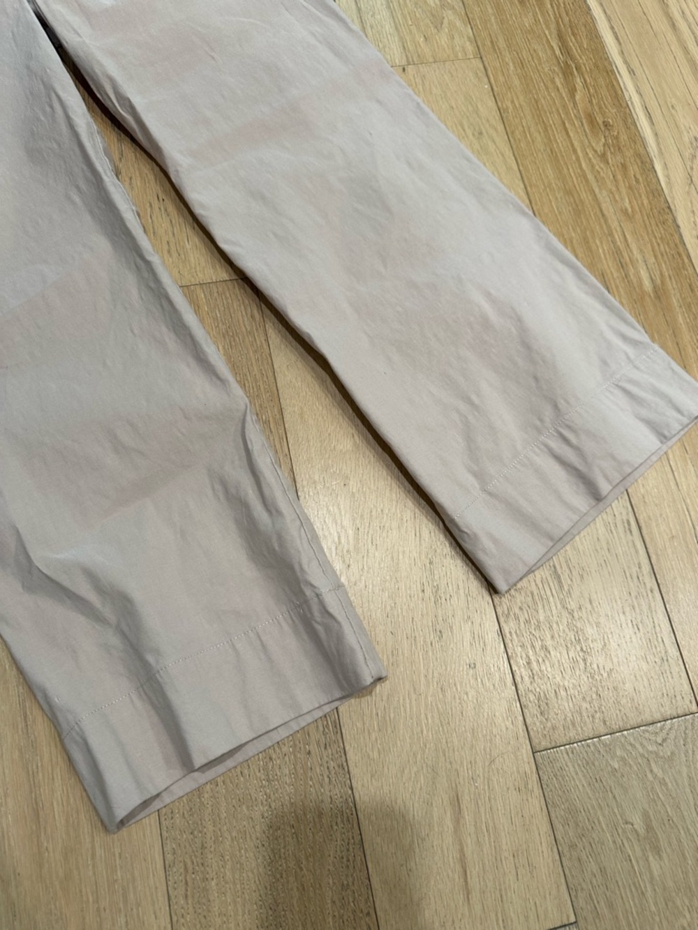 Maeve Anthropologie Colette Cropped Wide-Leg Pants Linen Viscose Size 26 Beige - Picture 3 of 8